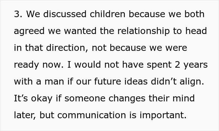 Text excerpt about relationship communication emphasizing aligned future ideas and fair chores, involving a woman called a gold digger.