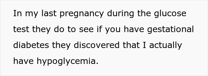 Text about a pregnant woman discussing hypoglycemia during pregnancy with her angry husband eating emergency snacks nearby. Text about a pregnant woman discussing hypoglycemia during pregnancy with her angry husband eating emergency snacks nearby.
