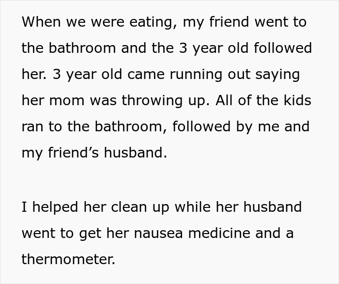 Alt text: Clueless husband stands and watches as wife passes out with 104-degree fever showing concern and helplessness.