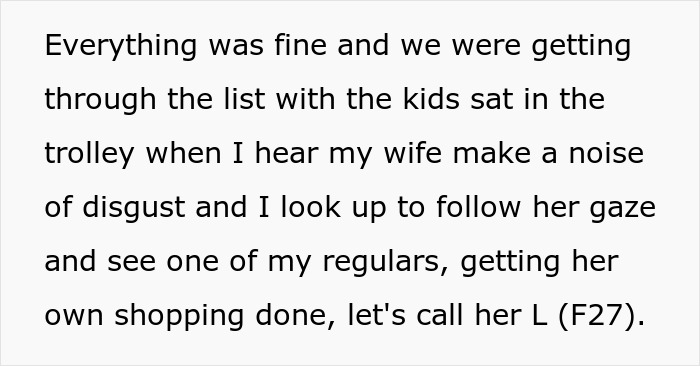 Text excerpt describing a husband noticing his wife&rsquo;s reaction to a regular customer, highlighting bullying triggers and emotional responses.