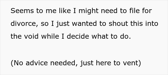 Text post expressing frustration about a potential divorce after a wife discarded husband's Pok&eacute;mon card collection.