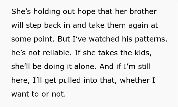Woman saves niblings from foster care while her boyfriend rethinks their future and family responsibilities.