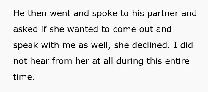 Text excerpt from a divorce story where a man sides with his daughter&rsquo;s cheating ex during their separation.