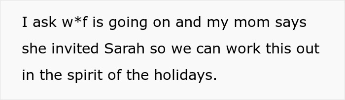 Man runs out the window after his mom&rsquo;s attempt to reconcile him and his ex fianc&eacute;e during a tense holiday conversation.