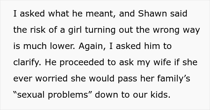 Text excerpt discussing a man&rsquo;s controversial theory causing distress and leading to a Thanksgiving ban.