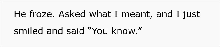 Text on a plain background illustrating work quiet gossip drama with a quote about hesitation and a knowing smile.