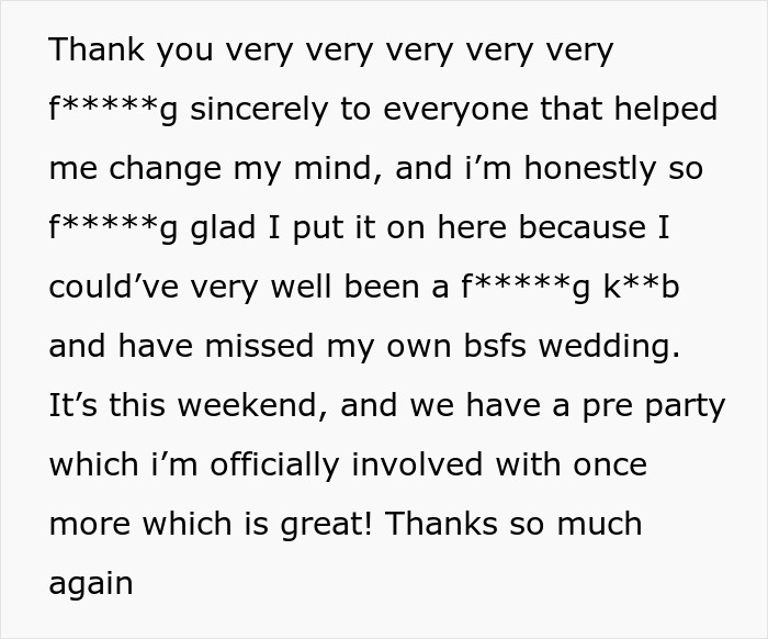 "[Am I The Jerk] For Not Telling My Best Friend The Real Reason I'm Not At His Wedding?"