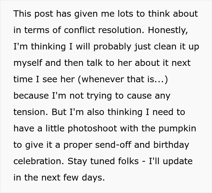 Person annoyed by neighbor&rsquo;s rotting pumpkin considers sending a passive-aggressive message about the conflict resolution.