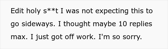 Text message on a white background expressing unexpected reactions related to boyfriend mother family expectations concerns.