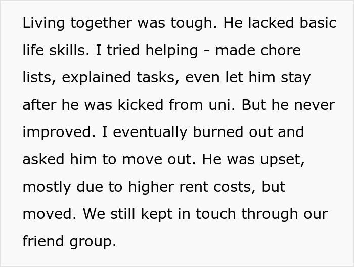 Alt text: Lady helps 23-year-old friend with housing and job, faces complaints and insults despite her support and efforts.