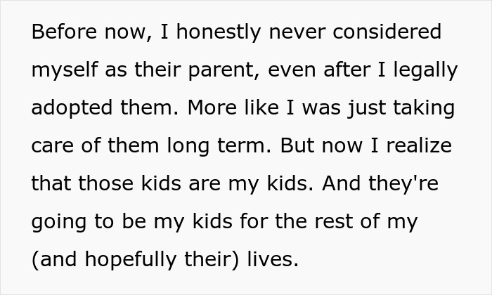 Alt text: Text about parenting and adopting kids, relating to kids and ex-con mom family issues update. Alt text: Text about parenting and adopting kids, relating to kids and ex-con mom family issues update.