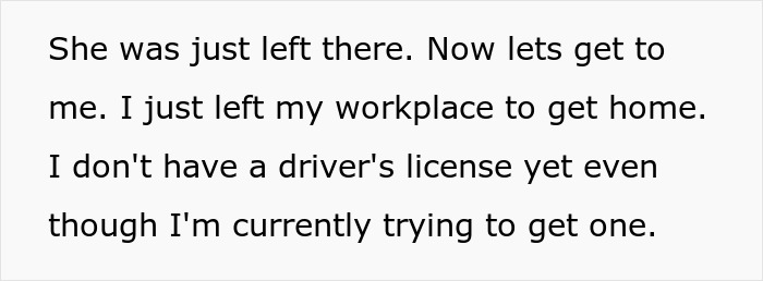 Text excerpt about a neighbor describing finding a 5-year-old girl abandoned in another city and contacting CPS quickly.