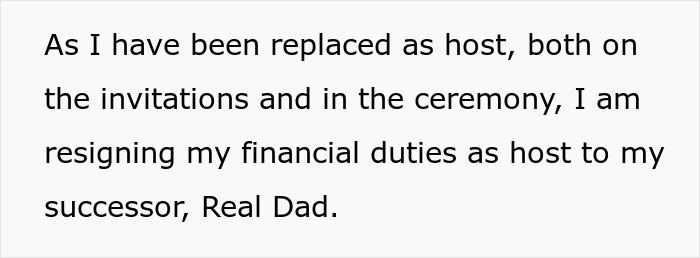 Text excerpt showing a step-dad giving a heartbreaking speech after realizing his girlfriend and her daughter don&rsquo;t care about him.