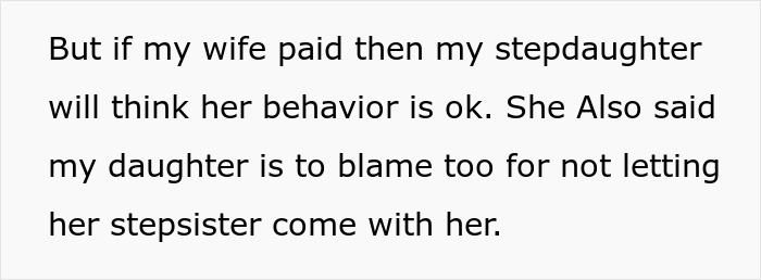 Text discussing a stepdaughter and stepsister conflict, highlighting drama and blame within family dynamics. Text discussing a stepdaughter and stepsister conflict, highlighting drama and blame within family dynamics.
