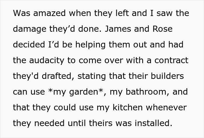 Text excerpt discussing neighbors overstepping boundaries, highlighting the need to turn on Karen mode with problematic neighbors.