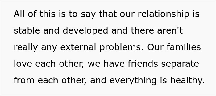 Text discussing a stable relationship and the pregnant wife wanting to name baby after childhood dog Lassie.