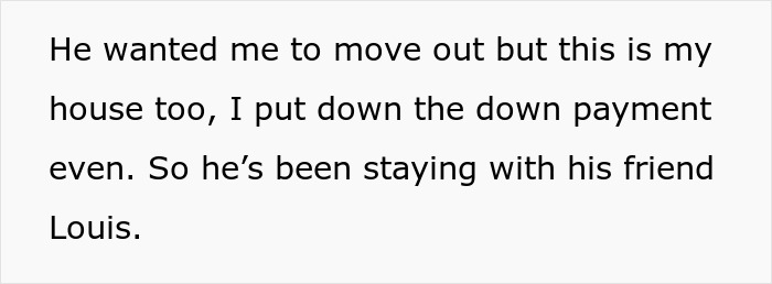 Text excerpt about heartless ex and pregnant wife, discussing moving back home and dispute over house payments. Text excerpt about heartless ex and pregnant wife, discussing moving back home and dispute over house payments.