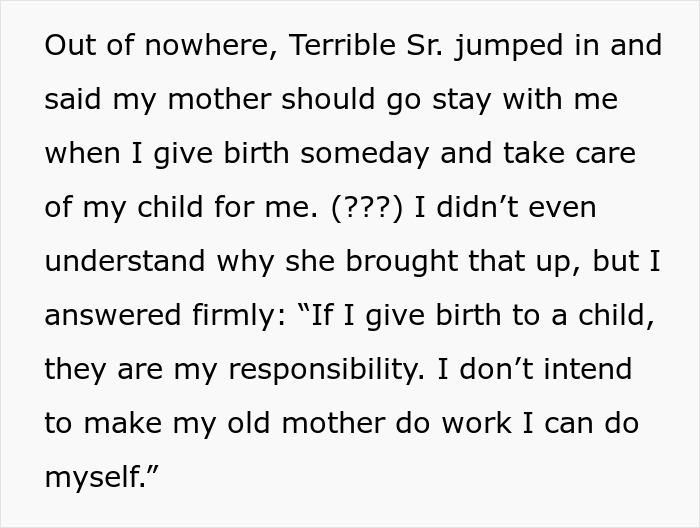 Woman gleams watching cousin&rsquo;s wife struggle after quitting free babysitter duties, reflecting on family responsibility.
