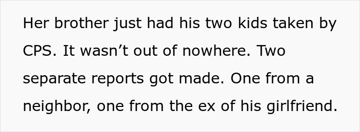 Text excerpt about a woman saving niblings from foster care and her boyfriend reconsidering their future plans.