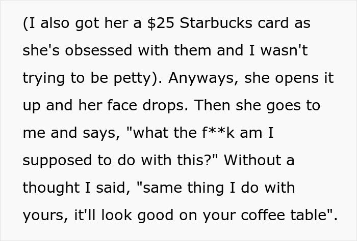 Text excerpt showing a man trolling his sister by gifting a photo of his dog instead of kid&rsquo;s photos, sparking fury.