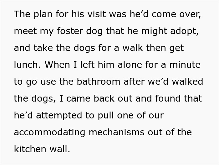 Excerpt from a story about a dad upset about daughter's home and his strange behavior in the kitchen.