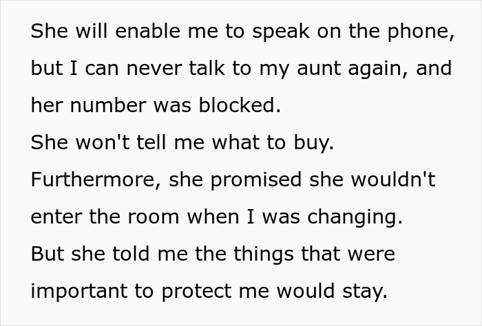 Text excerpt discussing boundaries set by a stepmother in controlling family relationship dynamics. Text excerpt discussing boundaries set by a stepmother in controlling family relationship dynamics.