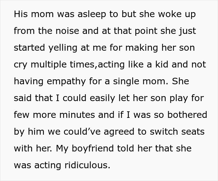 Teen refuses to entertain stranger&rsquo;s kid on a 15-hour flight and gets yelled at by the mom.