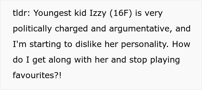 Mom admits she likes one daughter more and struggles to hide favoritism between her children.