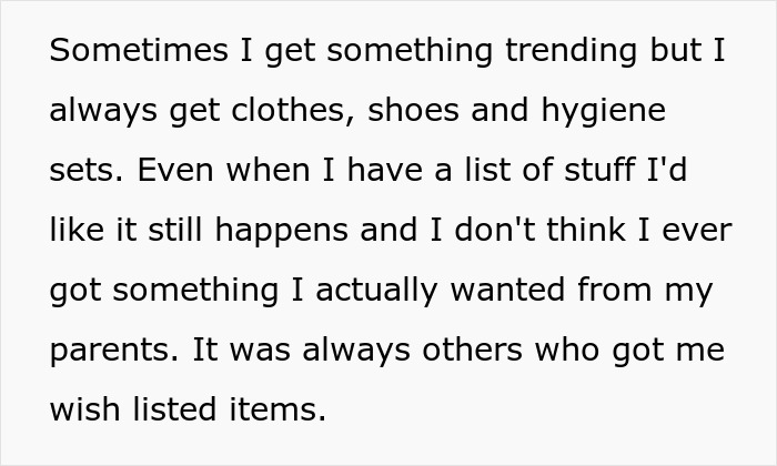 Text excerpt discussing feelings of neglect by toxic parents showing favoritism toward the golden child son.