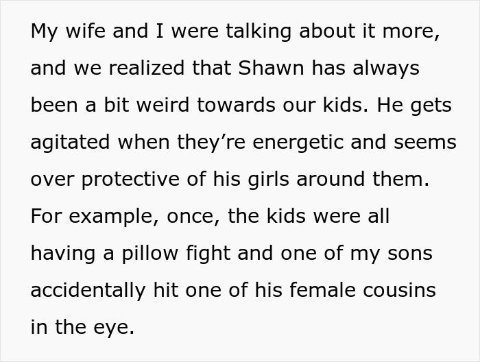 Text about a man&rsquo;s theory causing his brother-in-law&rsquo;s wife to cry and leading to a Thanksgiving ban.