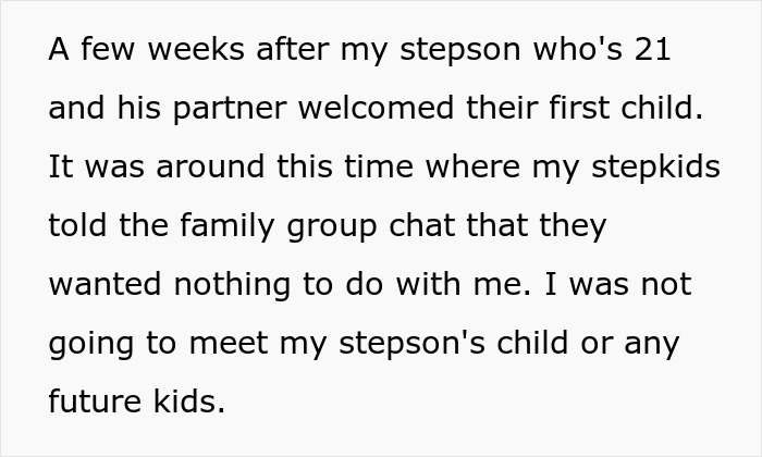 Text excerpt describing stepkids rejecting their stepmom, illustrating mom poisoning kids against stepmom causing lasting family conflict.