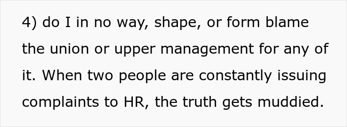 Text excerpt discussing management and HR complaints, illustrating woman&rsquo;s revenge on bakery manager as the perfect icing on the cake.