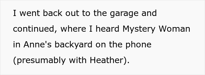 Text excerpt describing an elderly lady allegedly planning to steal neighbor&rsquo;s doggo, with the owner in shock.