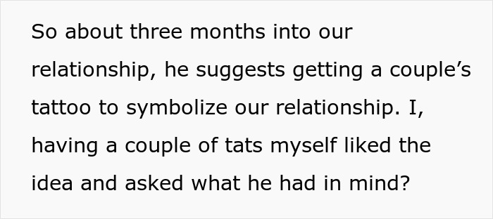 Woman couple discussing getting a tattoo symbolizing their relationship with her boyfriend and ex experiences.