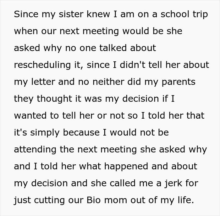 Teen torn about continuing to see biological mom, feeling treated like a second-rate child in family conflicts. Teen torn about continuing to see biological mom, feeling treated like a second-rate child in family conflicts.
