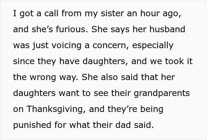 Text excerpt about a man&rsquo;s Thanksgiving ban after making brother-in-law&rsquo;s wife cry with his theory.