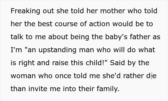 Alt text: Man calls bluff on cheater's baby lie, finds peace after trap attempt.
