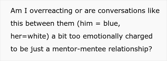 Screenshot of text messages highlighting a 43-year-old texting a former student with partner sharing screenshots to judge appropriateness.
