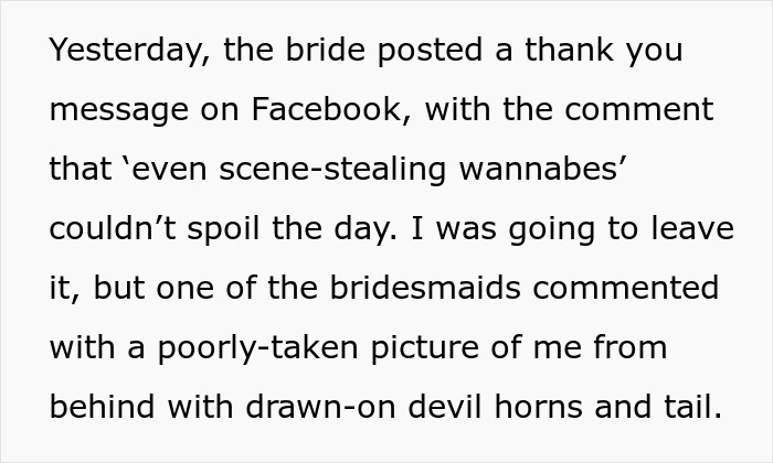 Text screenshot showing a woman clapping back after being shamed for her wedding guest attire with chat screenshots. Text screenshot showing a woman clapping back after being shamed for her wedding guest attire with chat screenshots.