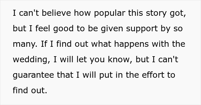 Text on a plain background sharing feelings about unexpected popularity and support related to a step-dad&rsquo;s heartbreaking speech.