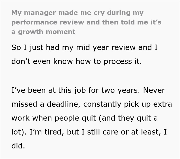 Worker who goes above and beyond feels unrecognized despite hard work and picking up extra tasks at job.