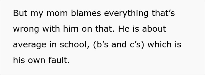 Text excerpt showing a personal statement about school performance related to care brother nocturnal epilepsy challenges.
