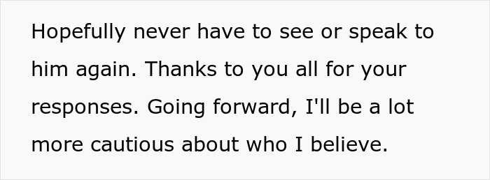 Text on a screen expressing a woman&rsquo;s caution after suspecting the guy she&rsquo;s seeing lied about attending medical school.