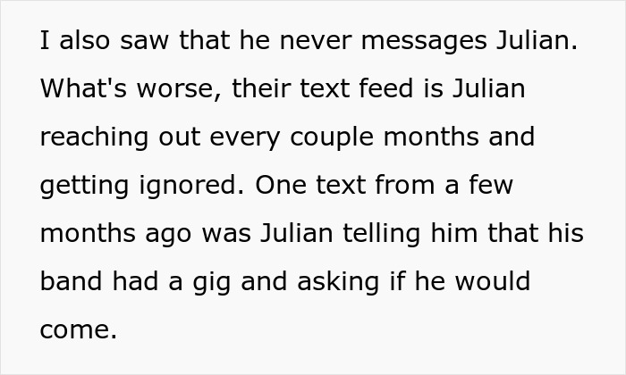 Text describing a woman bumping into her boyfriend&rsquo;s grown son, receiving an unexpected wake-up call.