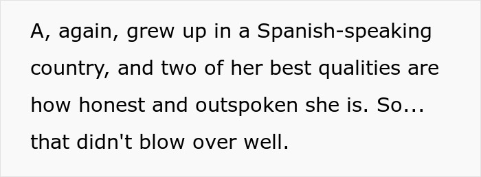 Text excerpt from an employee who overhears dad whisper hurry up and calls him out for it in front of others.