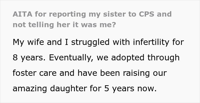 Man reports sister to CPS after overhearing her illegal baby adoption plan in a family dispute discussion text. Man reports sister to CPS after overhearing her illegal baby adoption plan in a family dispute discussion text.