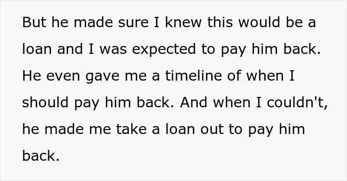 Text excerpt describing a girlfriend forced by her millionaire boyfriend to take a loan to pay him back a financial favor. Text excerpt describing a girlfriend forced by her millionaire boyfriend to take a loan to pay him back a financial favor.