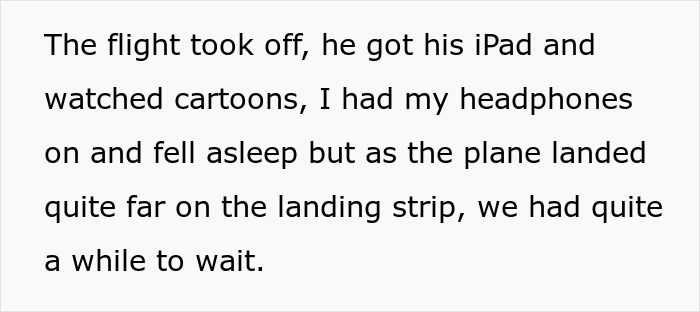 Man tells disruptive kid on a plane to be quiet, sparking conflict with the upset mom during the flight landing wait.