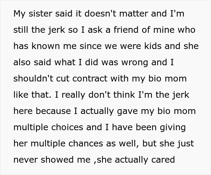 Teen torn about continuing to see biological mom, feeling treated like a second-rate child in family conflicts. Teen torn about continuing to see biological mom, feeling treated like a second-rate child in family conflicts.