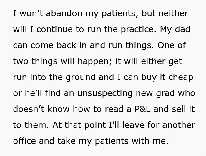 Alt text: Doctor refuses to rehire sister after costly loss, parents react as practice faces financial and leadership challenges